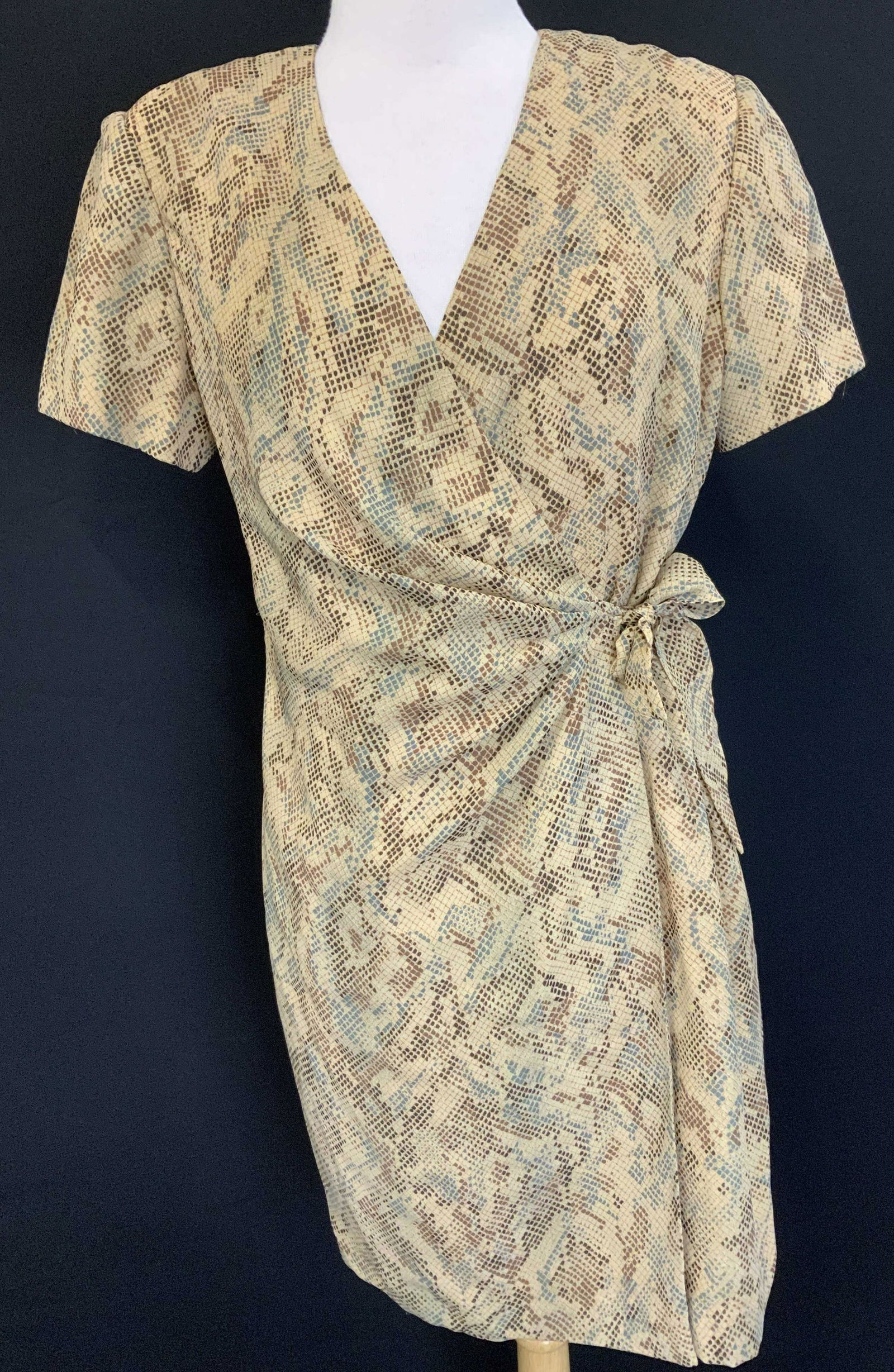Talbots Petites Snake Print Wrap Dress (1 of 6)