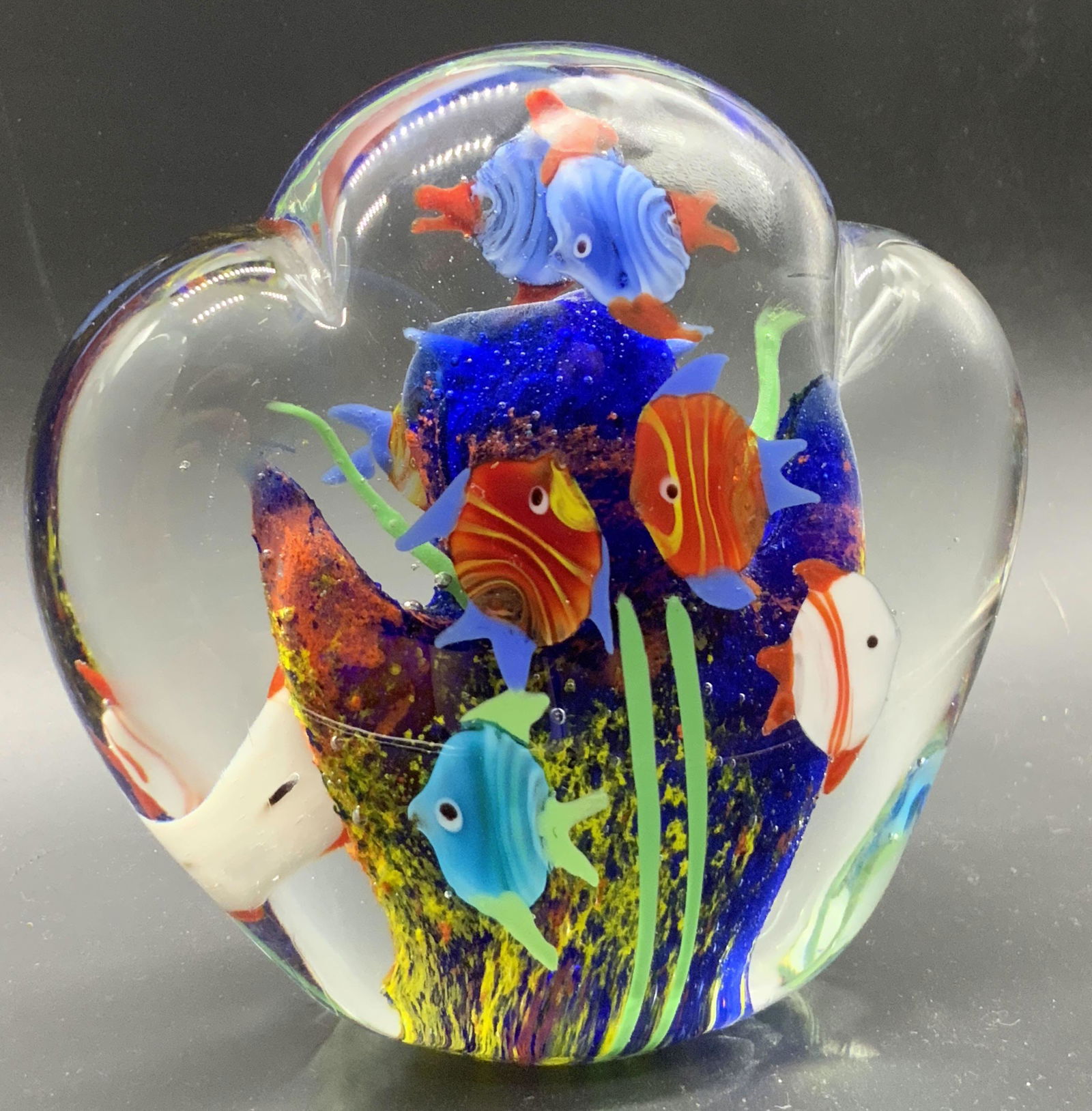 Murano Style Art Glass Aquarium Fish Paperweight (1 of 13)