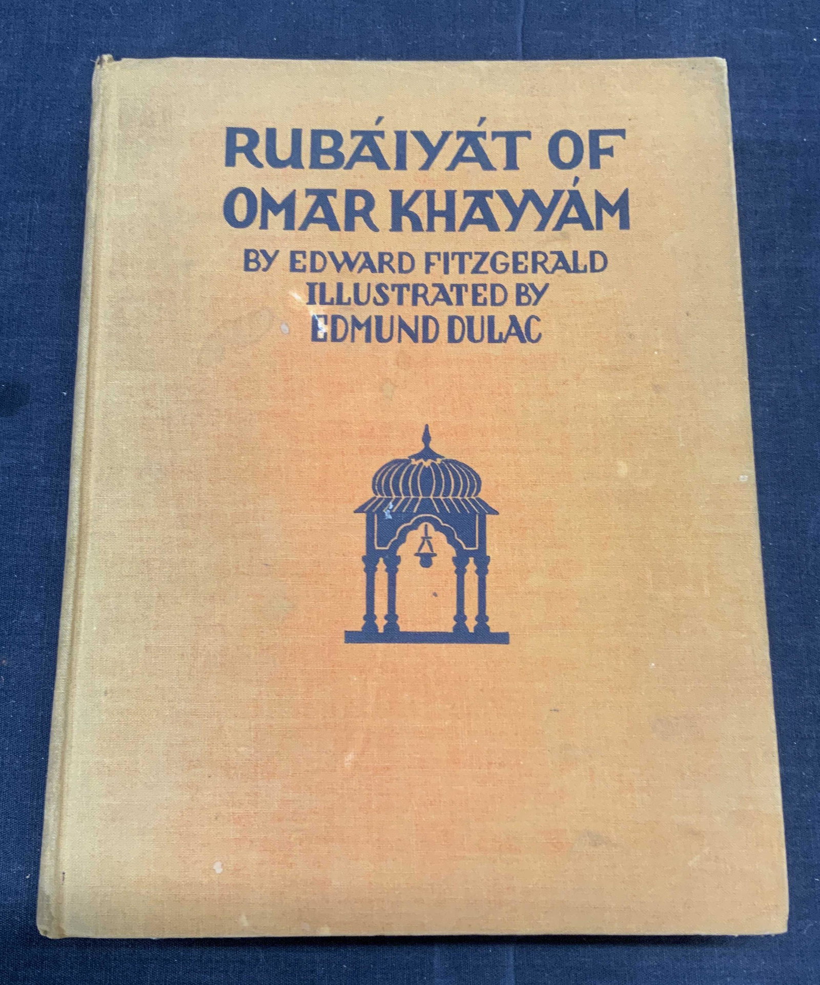 Vintage Rubaiyat of Omar Khayyam Book: Vintage hardcover illustrated copy of the Rubaiyat of Omar Khayyam. Translated by Edward Fitzgerald, illustrated by Edmund Dulac. Published by Doubleday, Doran & Company, Inc, 1932. Wear to cover, pag