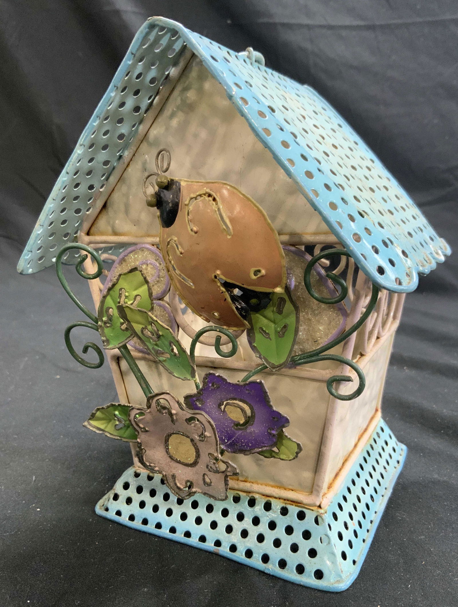 Vintage Metal Birdhouse Figure Decor (1 of 7)
