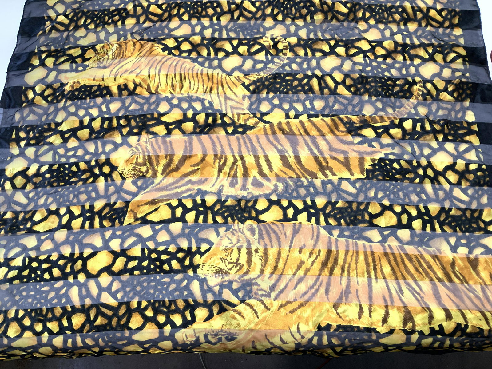 Square Tiger & Animal Print Scarf, Korea (1 of 9)