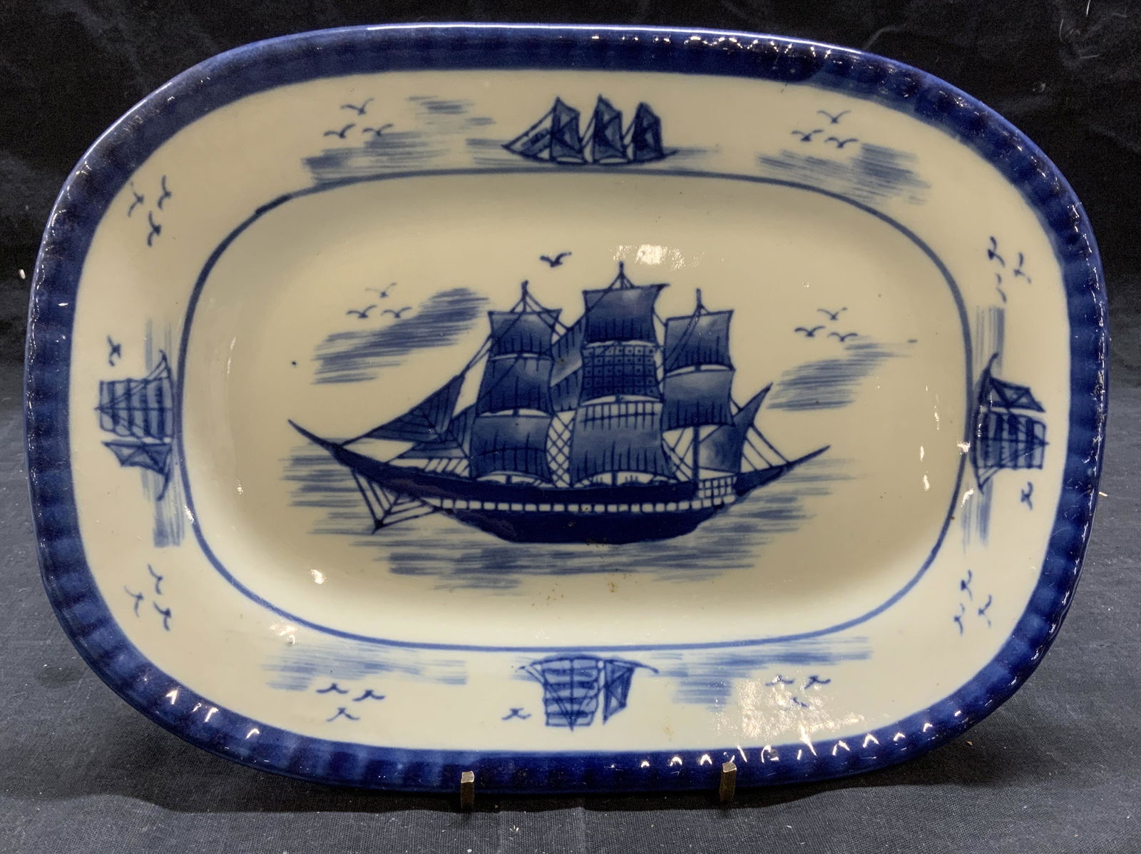 NANTUCKET Blue and White Ship Platter (1 of 6)