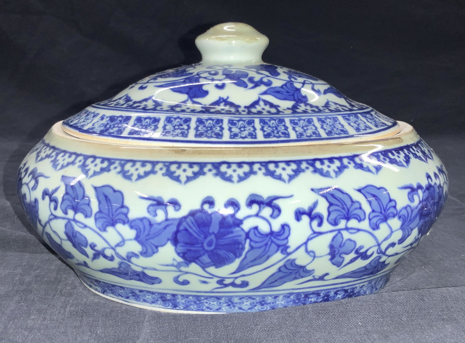 White Ceramic Asian Style Lidded Vessel (1 of 9)