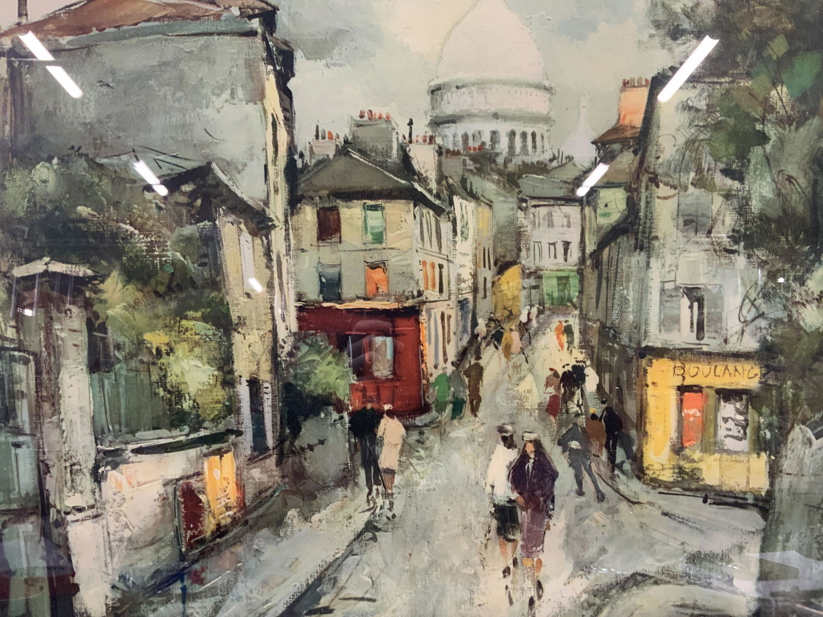 F.Claver Marked Street Scene Framed Litho (1 of 9)