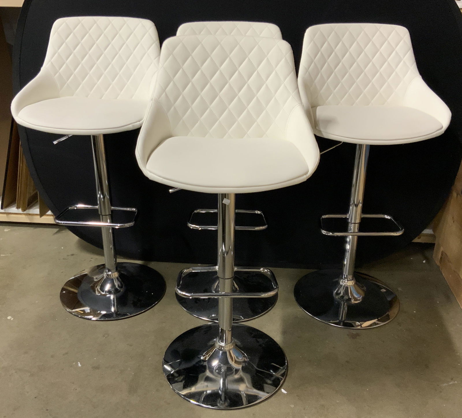 4 ARMEN LIVING Adjustable Leather Style Bar Stools (1 of 14)