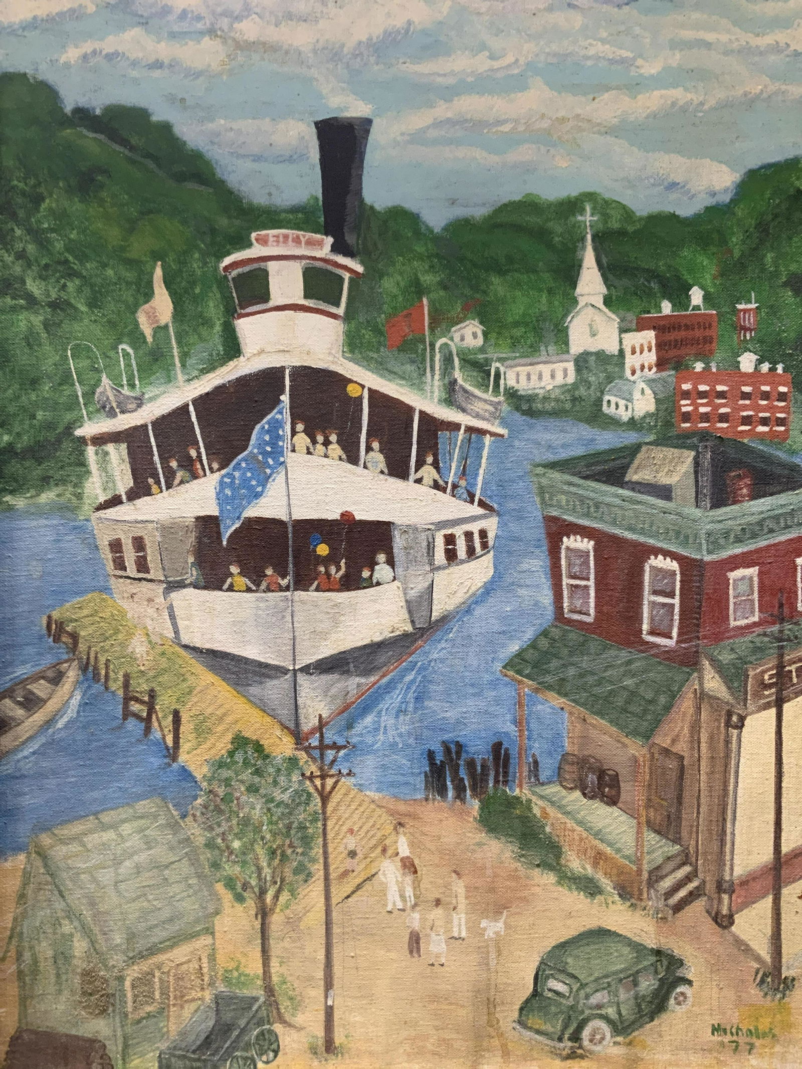 Nicholas Signed Ferry Painting (1 of 11)