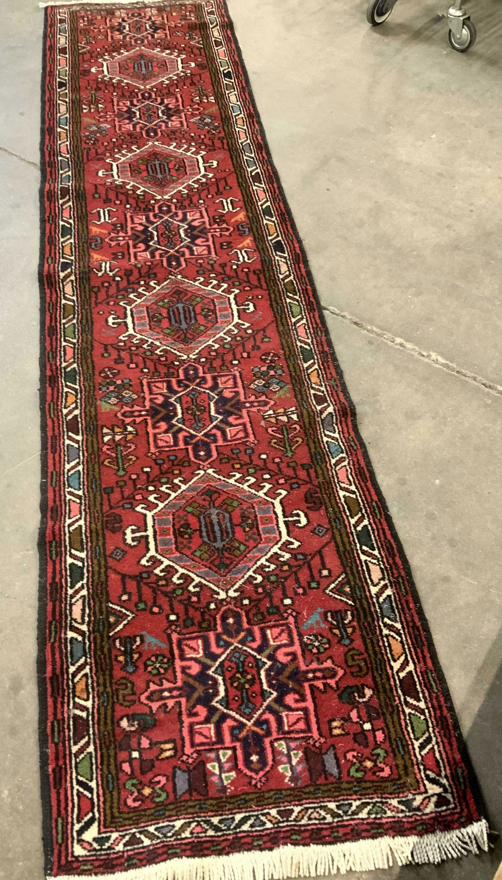 Red Wool Oriental Hallway Runner (1 of 9)
