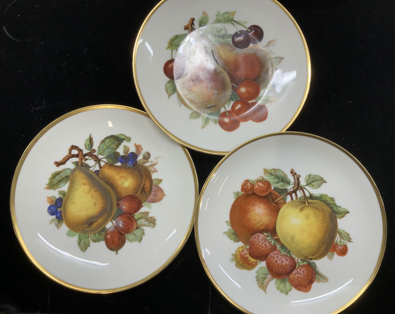 Set 9 Porcelain MITTERTEICH Fruit Plates, Bavaria (1 of 7)