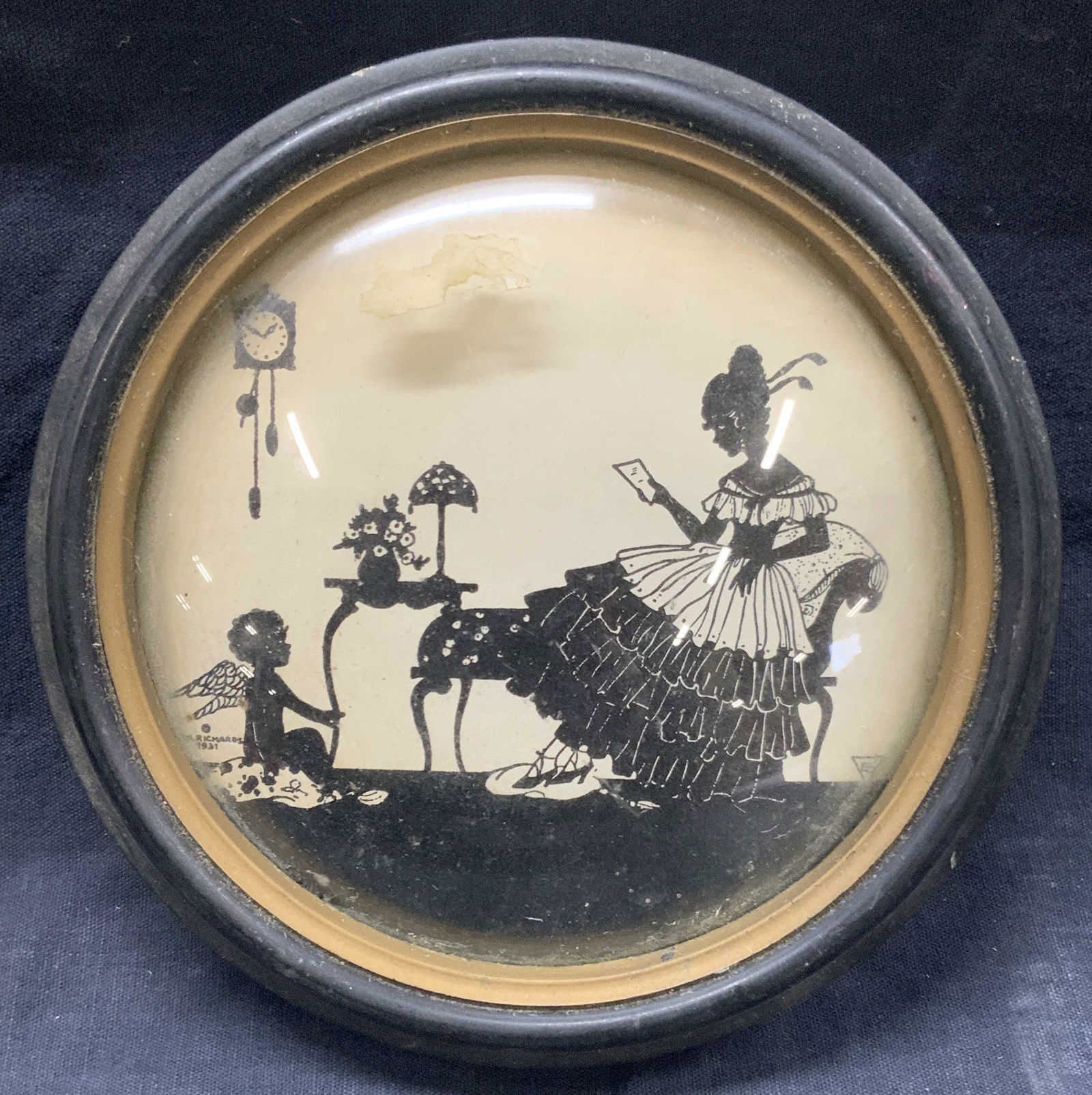 C&A Richards Silhouette Woman & Cherub Art (1 of 9)