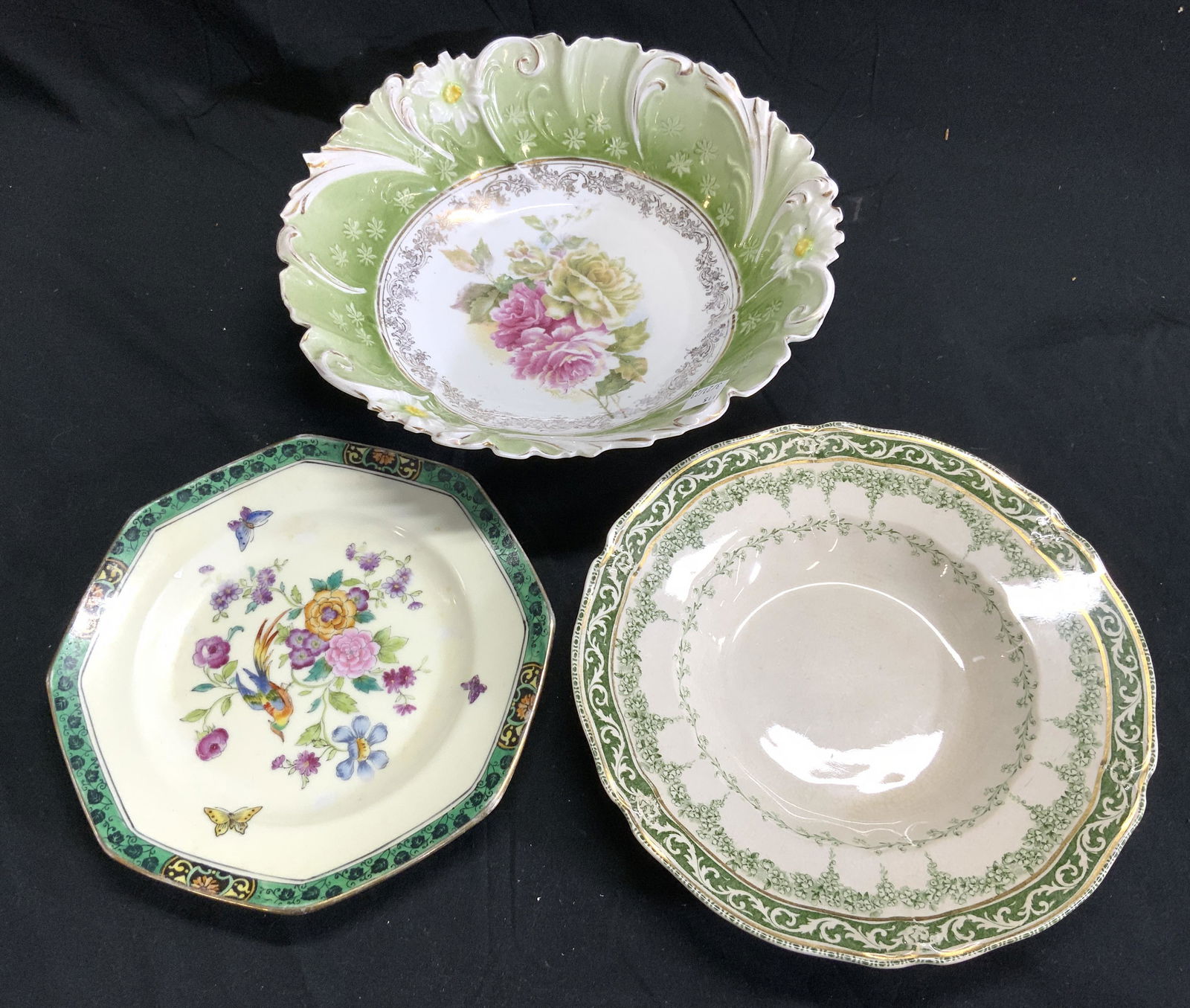 Lot 3 Assorted Vintage Porcelain Bowl & Plates (1 of 9)
