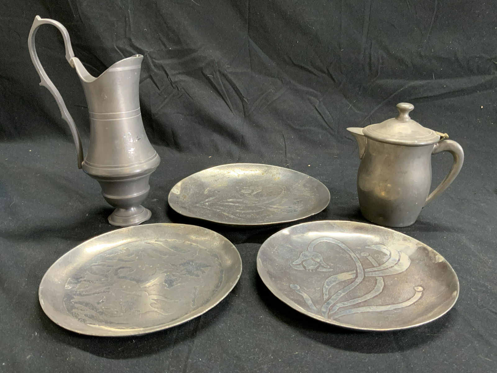 Lot 5 Vintage Assorted Pewter (1 of 6)