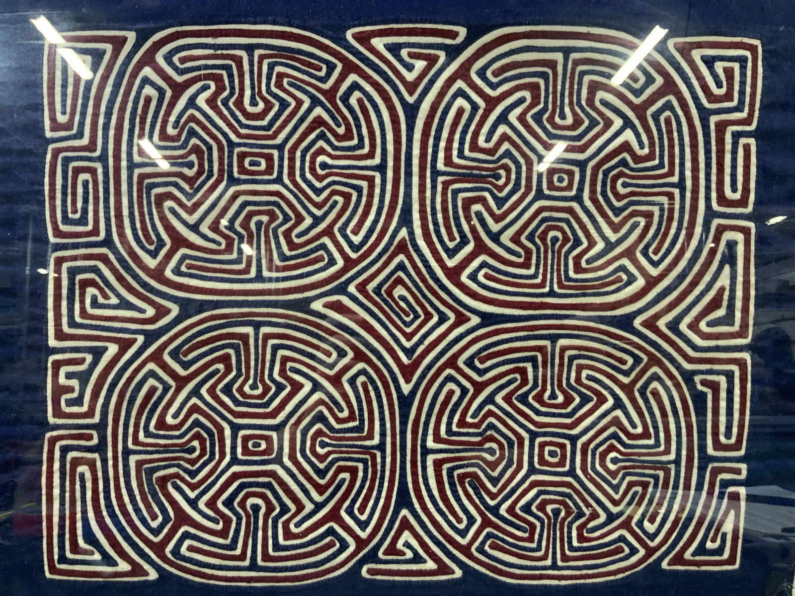 Framed Red White & Blue Woven MOLA (1 of 8)