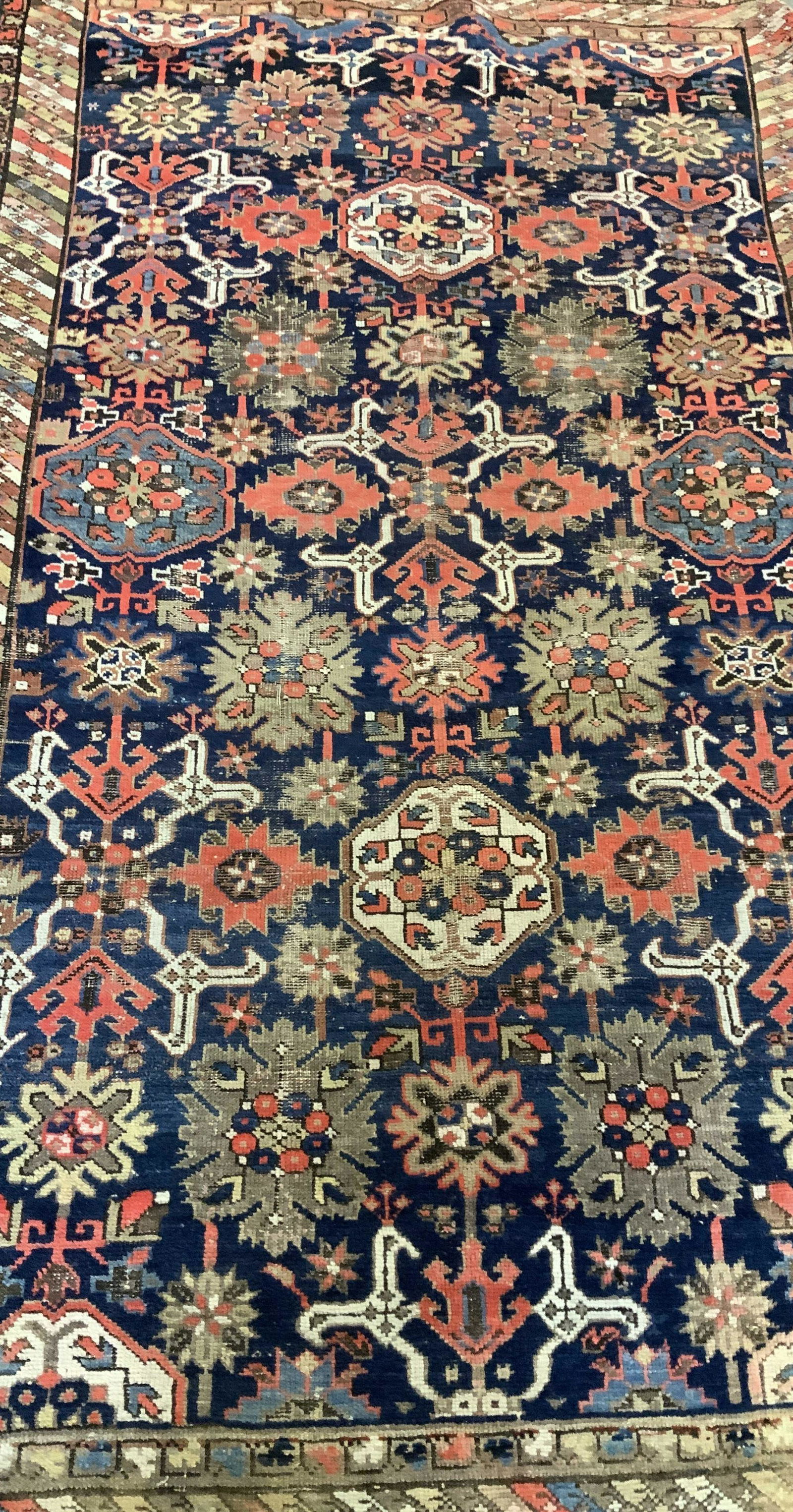 Hand Woven Low Pile Oriental Area Carpet (1 of 8)