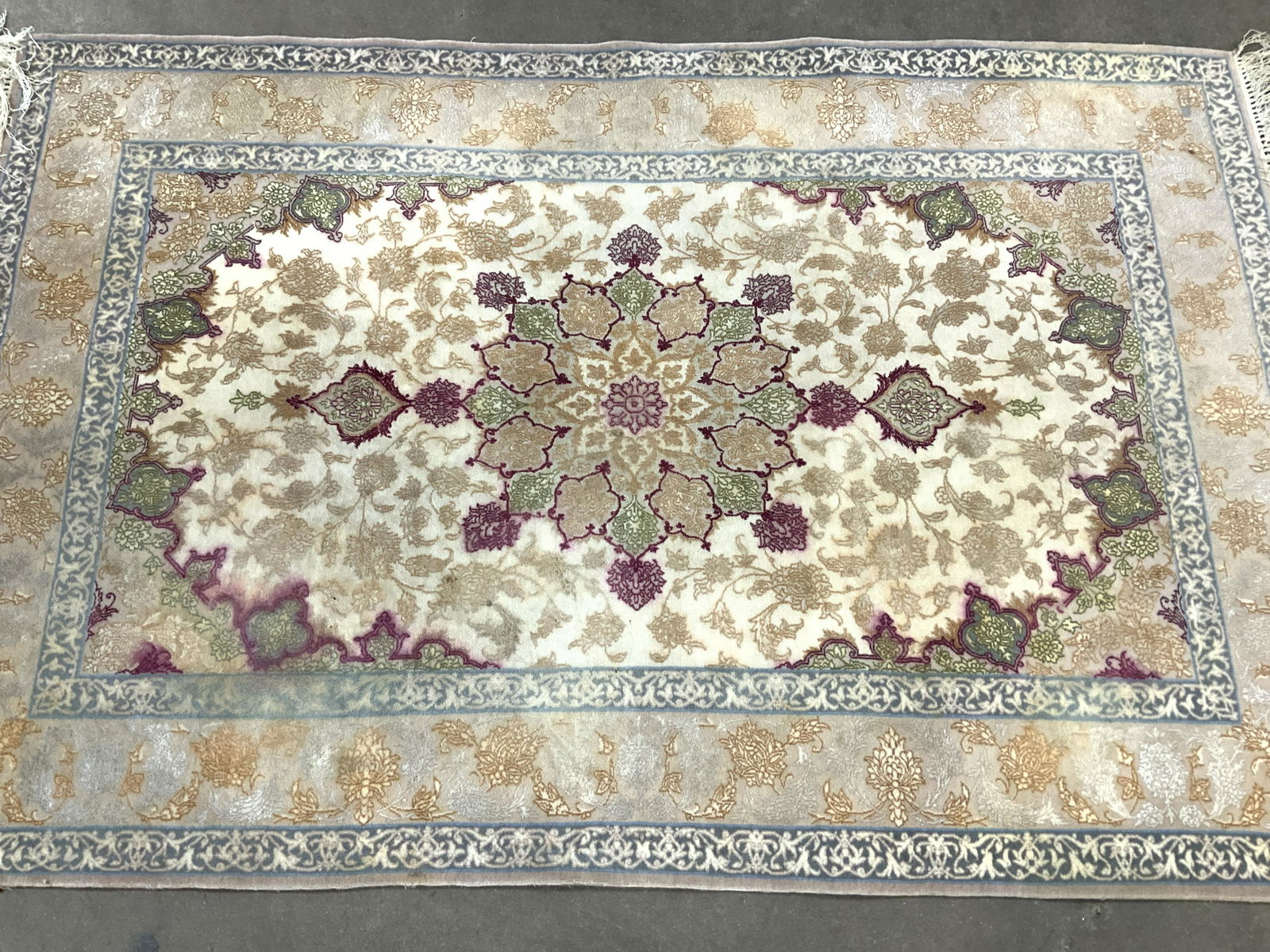 Signed Persian Soft Wool Accent Rug w Tassels (1 of 10)