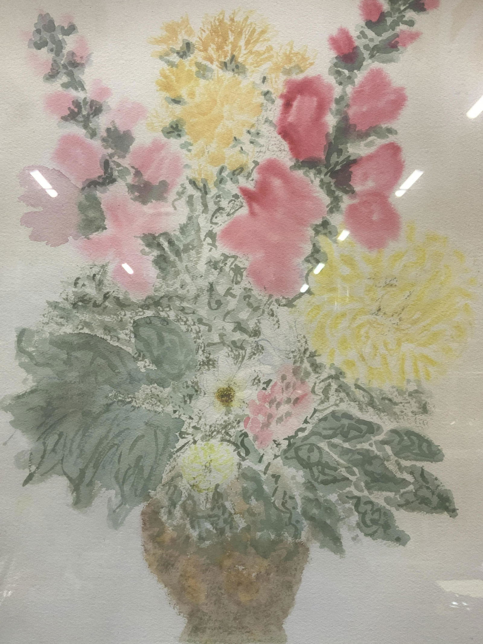 Signed Watercolor Floral Painting (1 of 11)