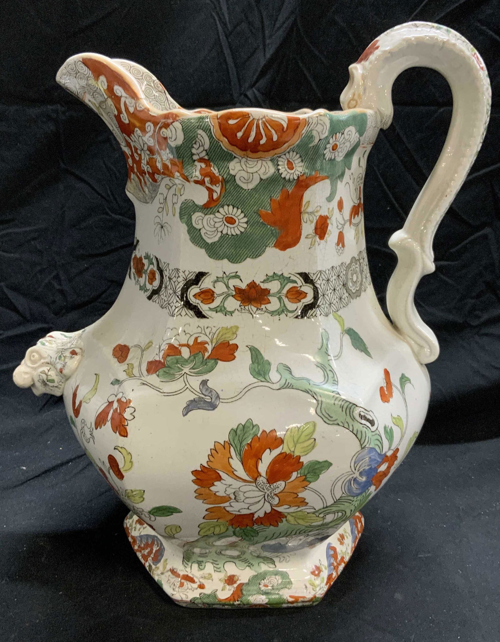 Antique Asian Ceramic XL Wash Pitcher (1 of 10)