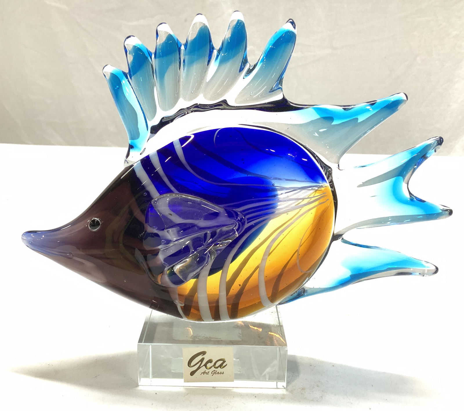 GCA Hand Blown Colored Art Glass Fish (1 of 7)