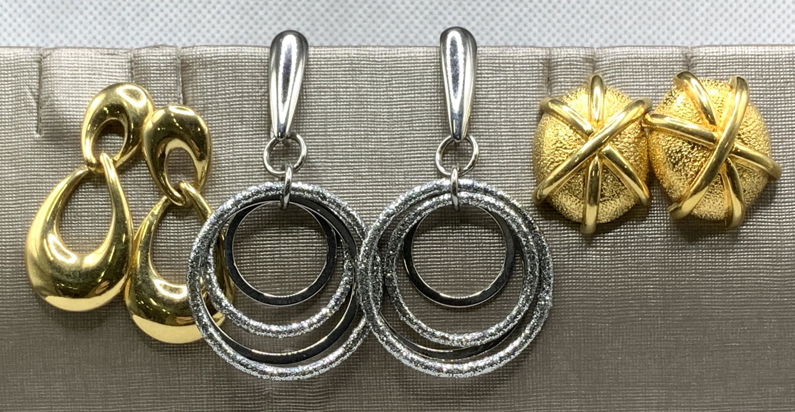 3 Costume Earrings, Milor Italy, Trifari & Monet (1 of 5)