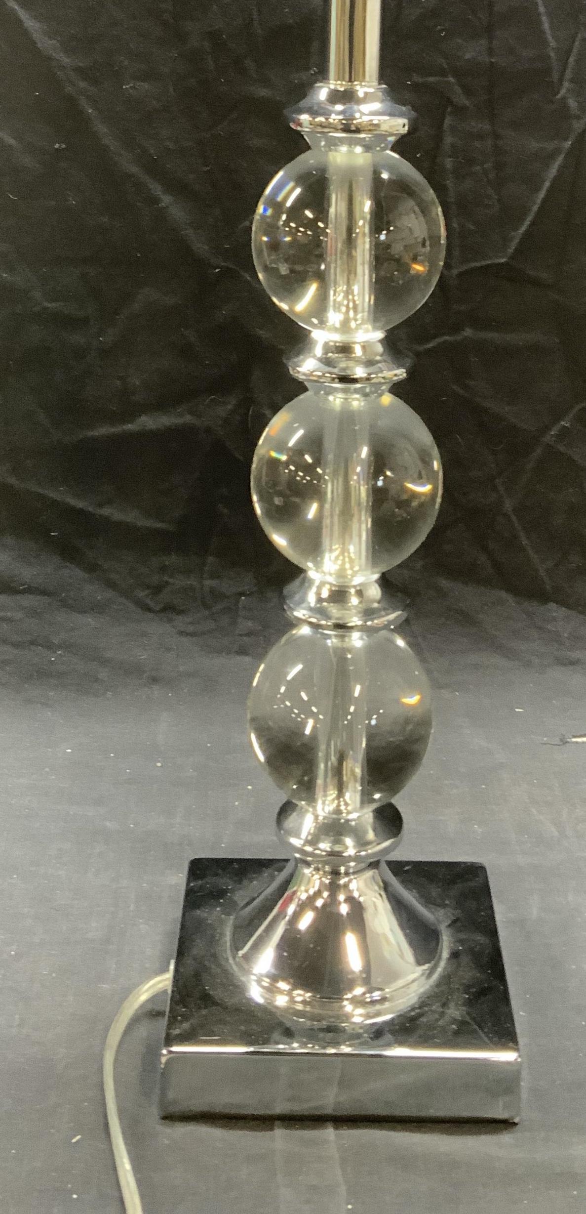 Transparent Lucite Orb Table Lamp (1 of 8)