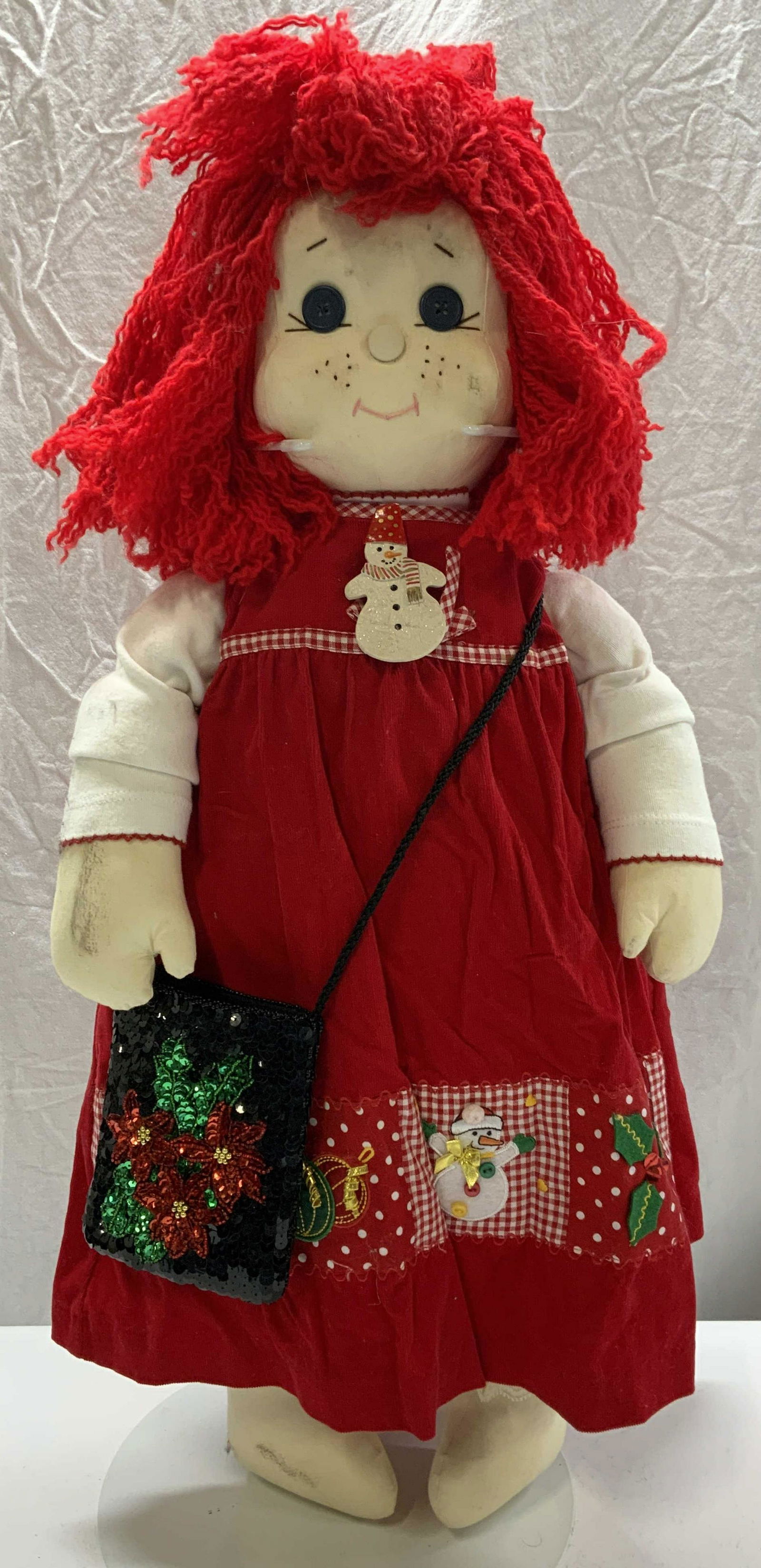 JO BREWER Handmade Folk Art Holiday Doll (1 of 5)
