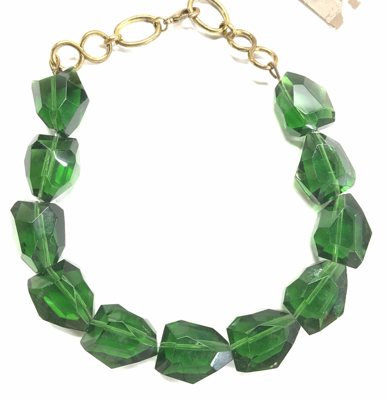 Chunky Emerald Green Bead Choker, Anna & Ava NWT (1 of 7)