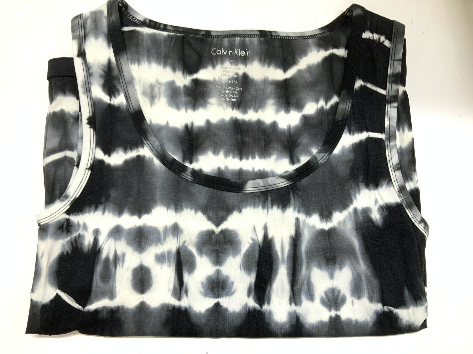 Calvin Klein Black & White Tie Dye Tank Top (1 of 6)