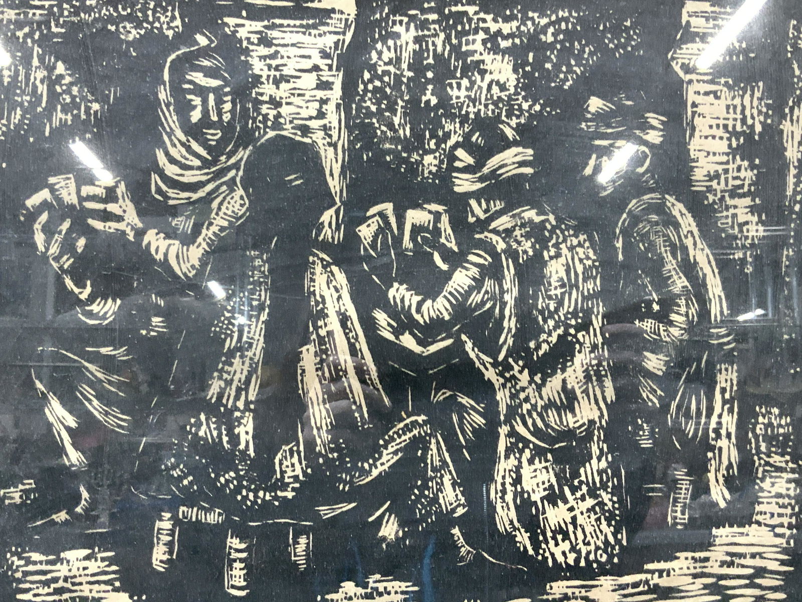 Signed Miron Sima Arab Coffee House Silk Screen (1 of 10)