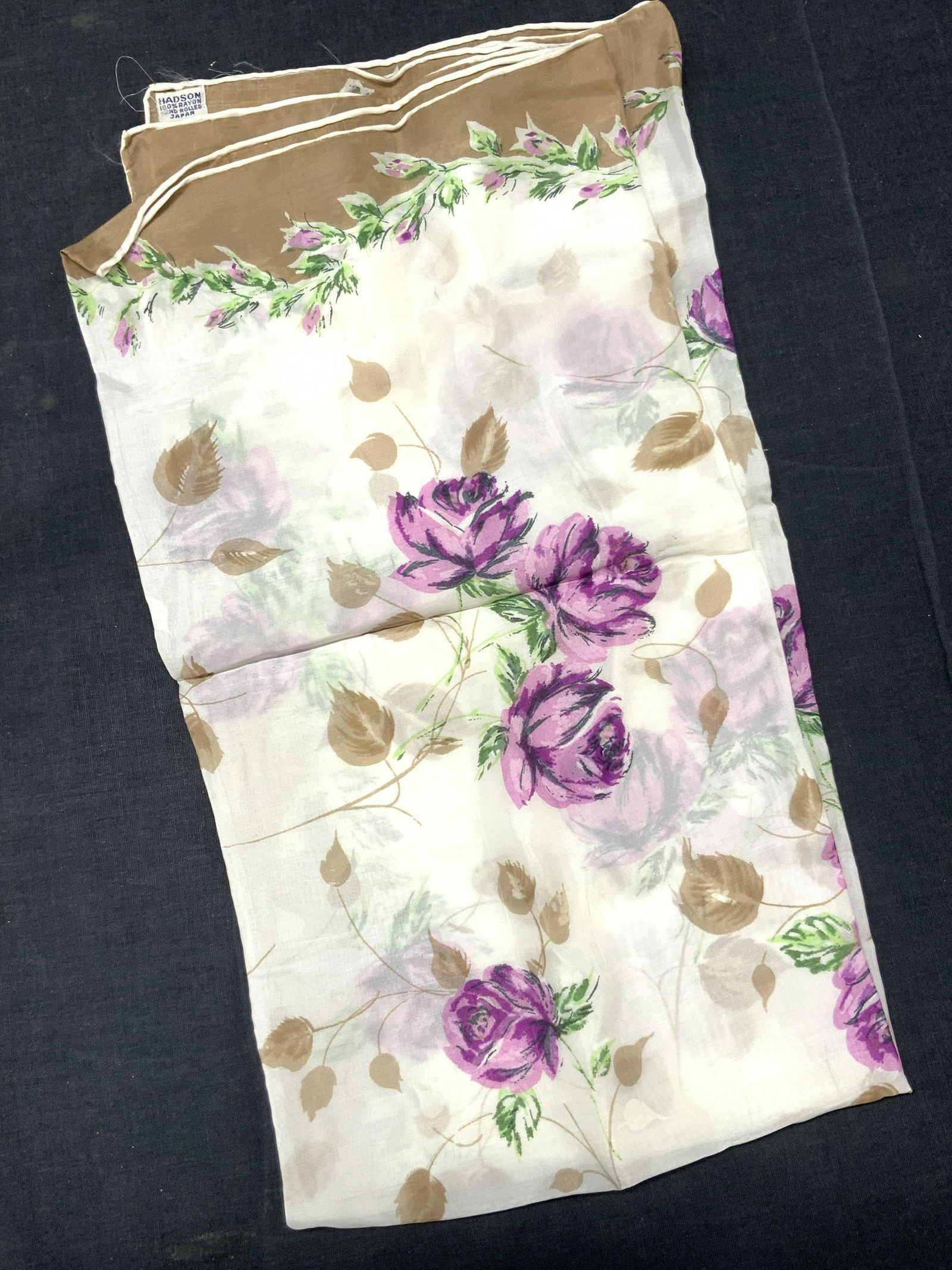 HADSON Hand Rolled Floral Scarf, Japan (1 of 8)