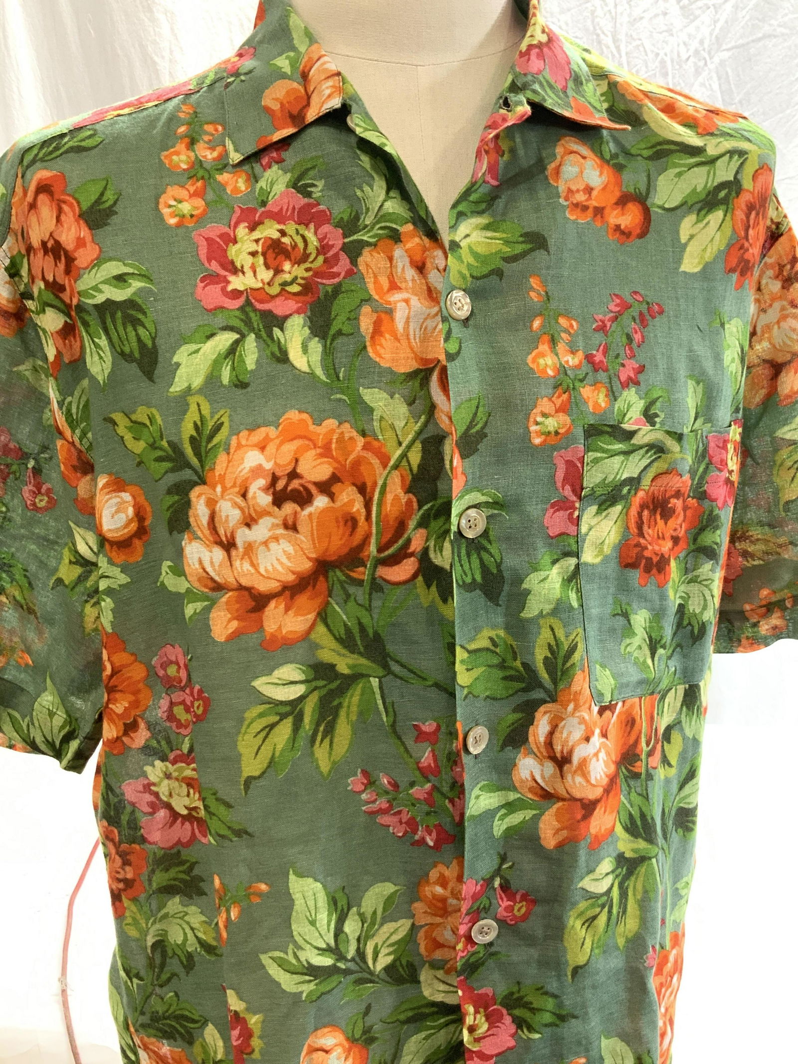 OPTIONS Tropical Flower Linen Shirt, Italy (1 of 6)