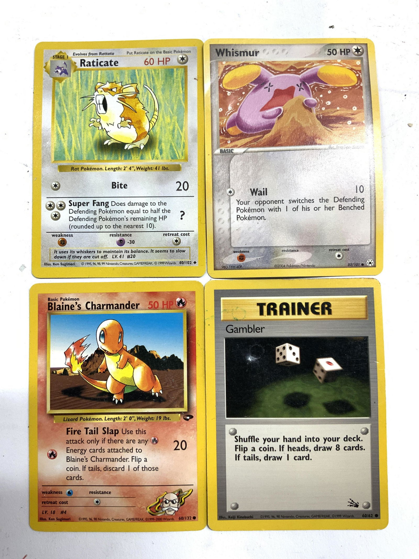 POKeMON Lot 4 Assorted Trading Cards (1 of 6)