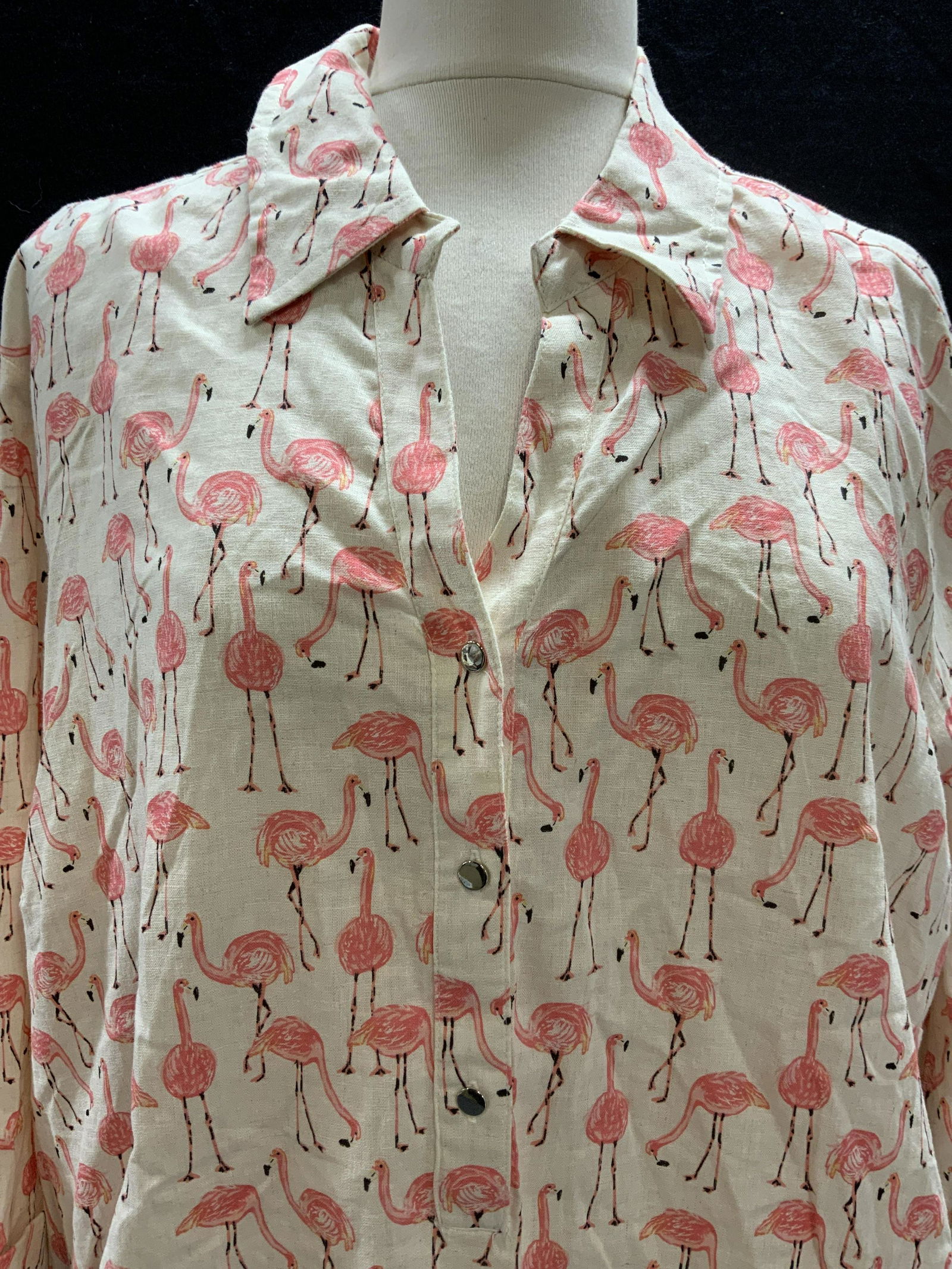 CORAL BAY Plus Size Flamingo Print Top 3X NWT (1 of 6)