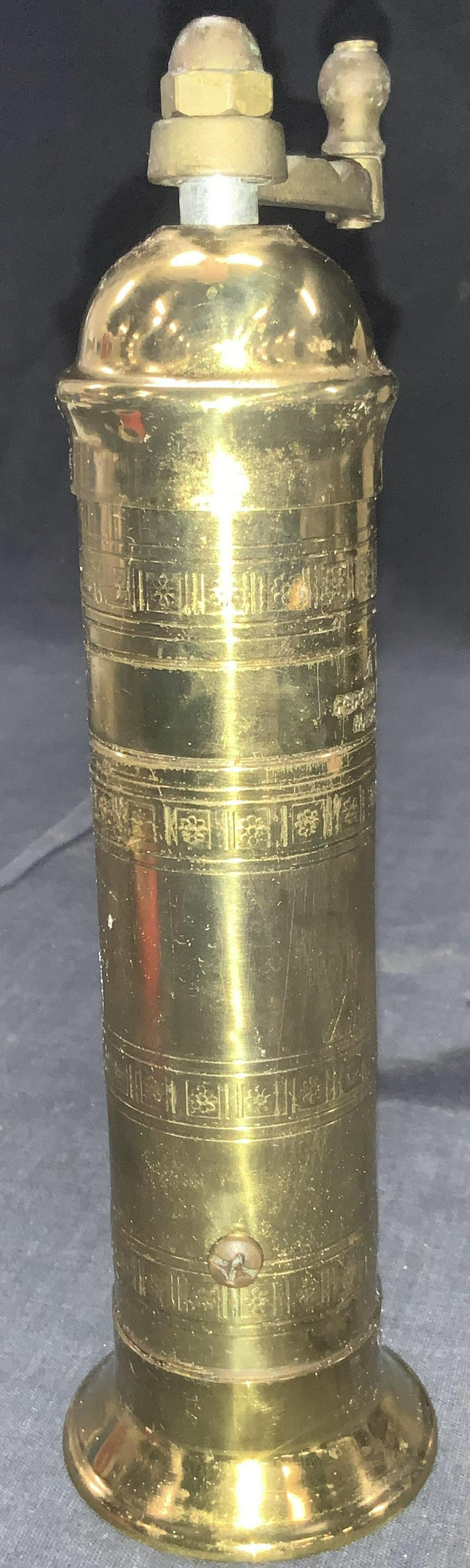 Atlas Etched Brass Pepper Mill, Greece (1 of 7)