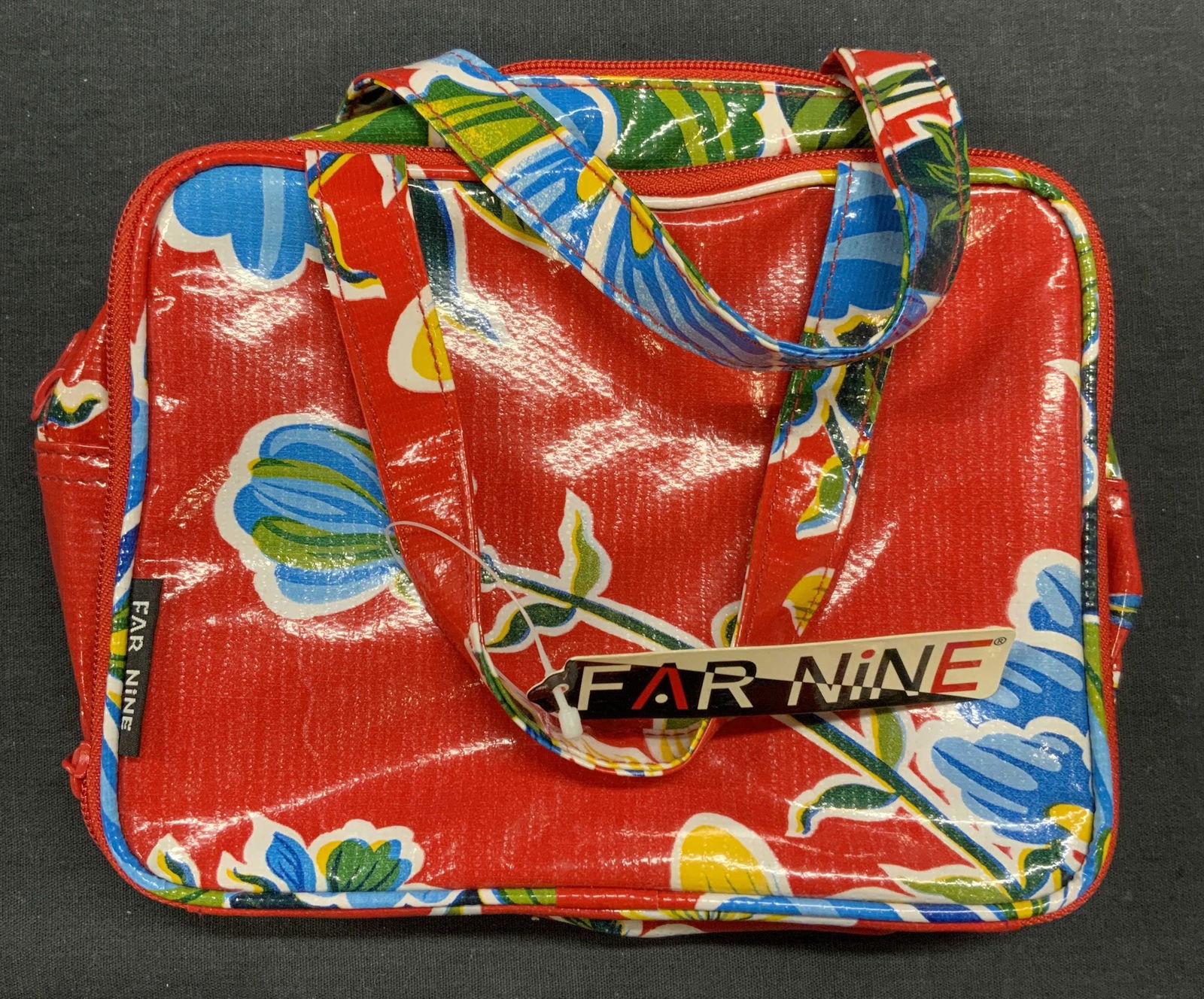 FAR NINE Red Floral Cosmetic Travel Bag NWT (1 of 6)
