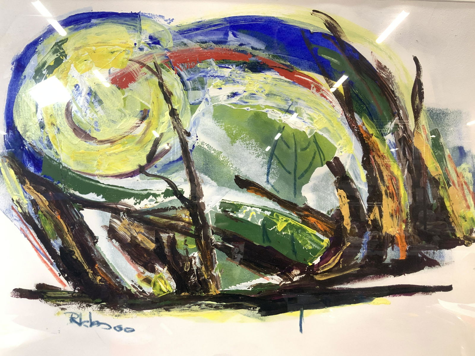 Signed Acrylic Abstract Painting (1 of 9)