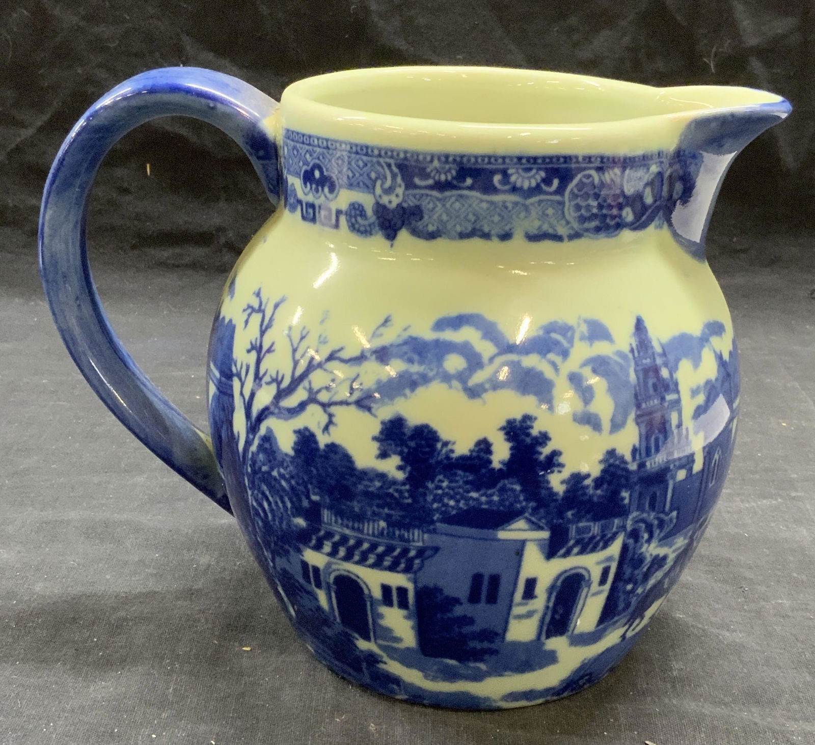 Atq VICTORIA WARE Blue Celadon Ironstone Pitcher (1 of 6)