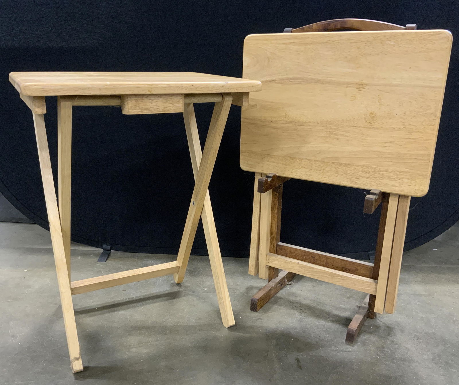 Set 3 Wooden Tv Tables & Stand (1 of 6)