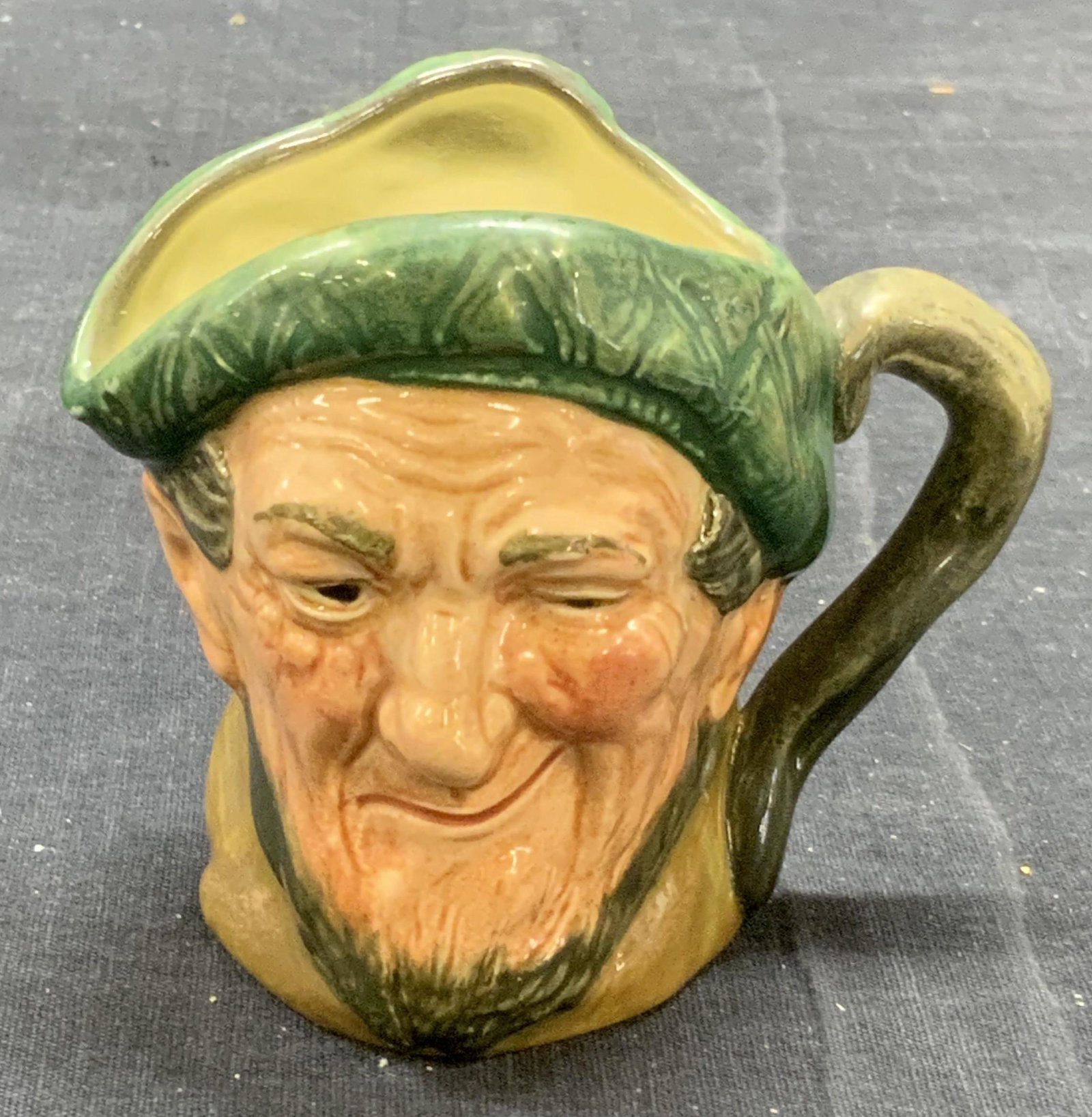 Vintage ROYAL DOULTON Toby Ceramic Creamer: Vintage Royal DOULTON figural Auld Mac ceramic Toby character creamer. Trademarked to underside. Made in England. Measures approx. 3.75 x 2.75 x 3.25 inches. Royal DOULTON, royal DOULTON creamer, roya