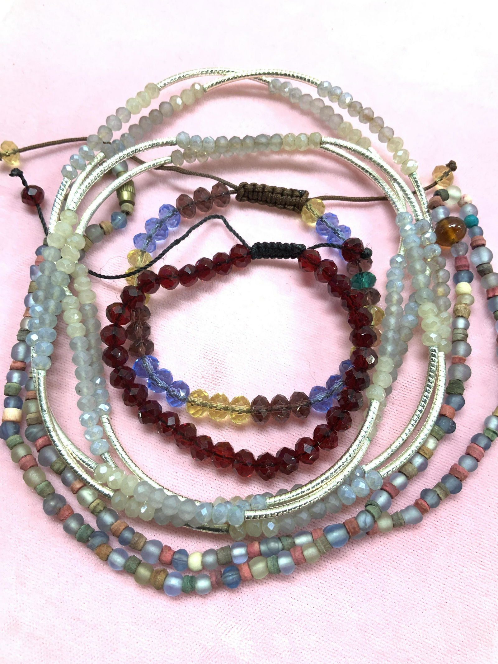 Lot 4 Beaded Necklaces and Bolo Bracelets (1 of 6)