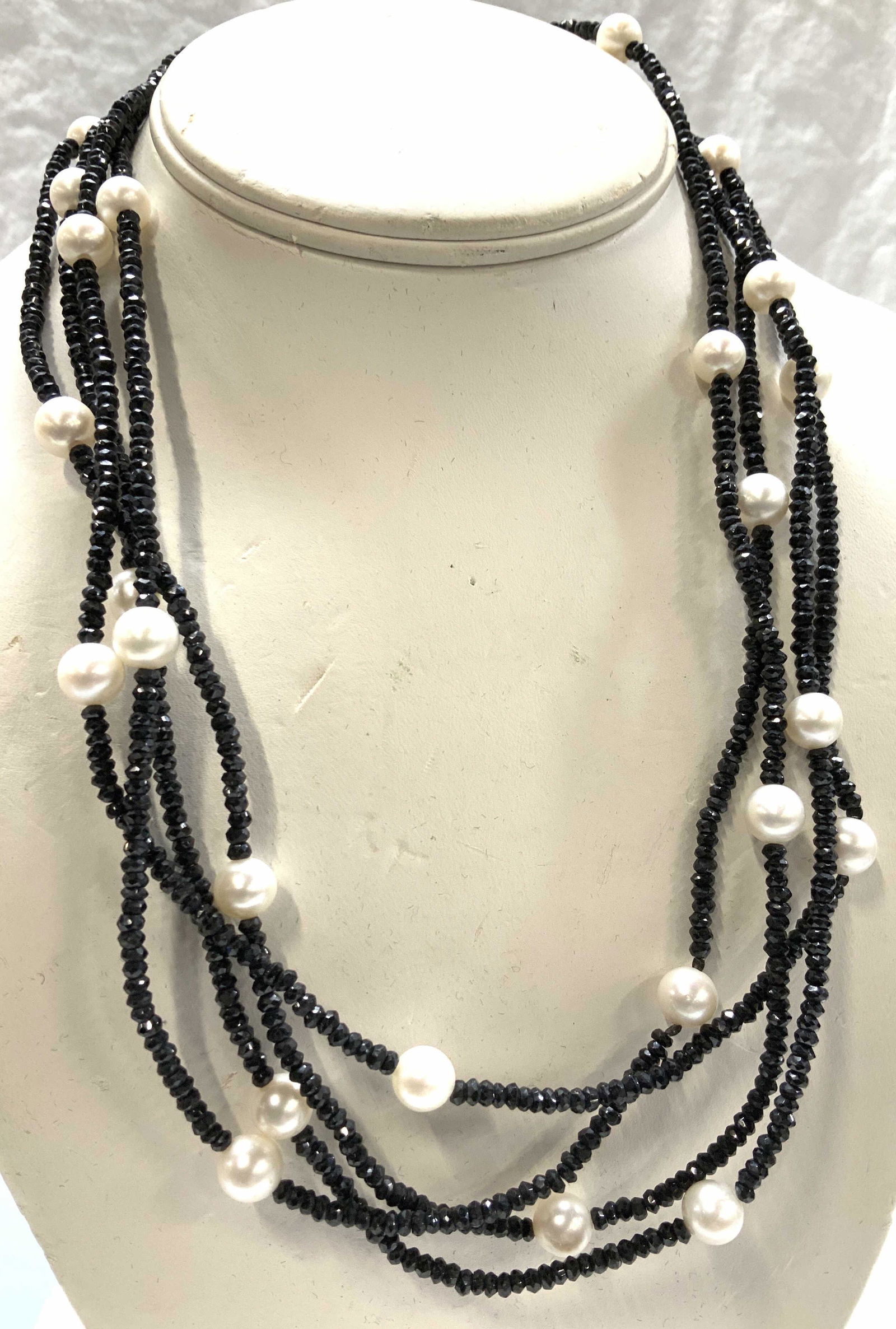 Jet Bead and Pearl Necklaces, 2 (1 of 6)