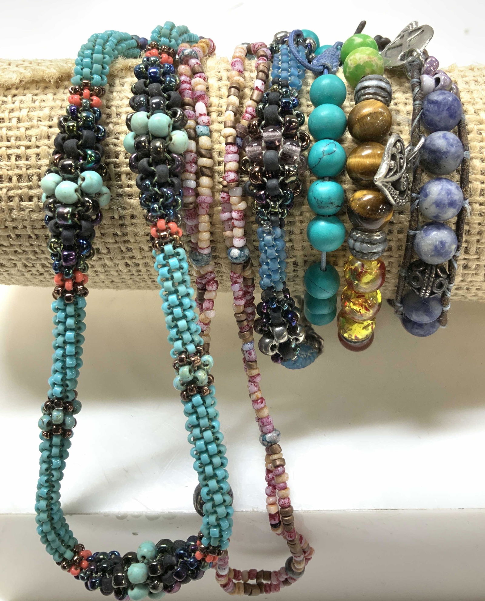 Lot 5 Gemstone Hand Crafted Bead Jewelry (1 of 7)