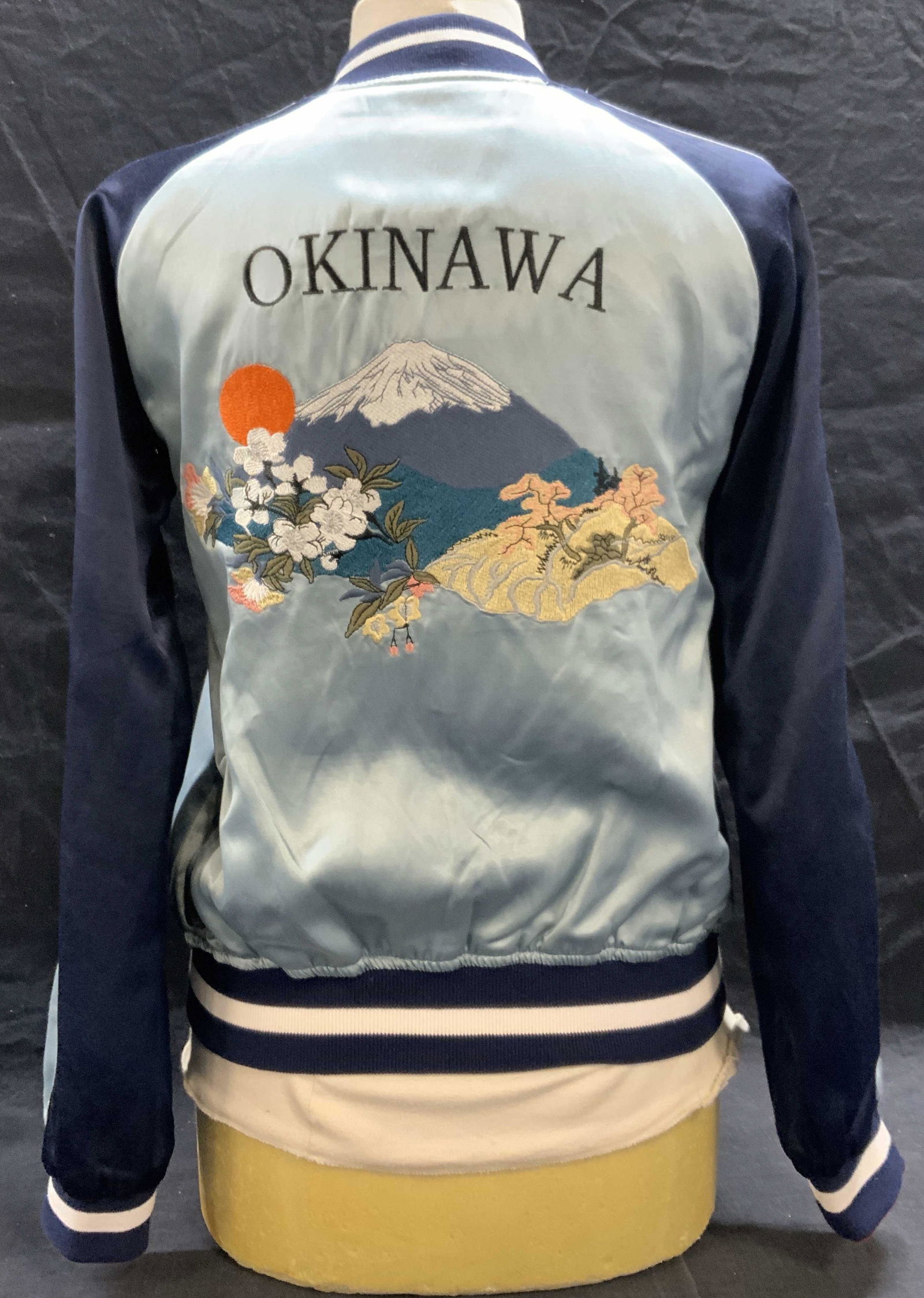 Blue & Pink Reversible Asian Embroidered Jacket (1 of 8)