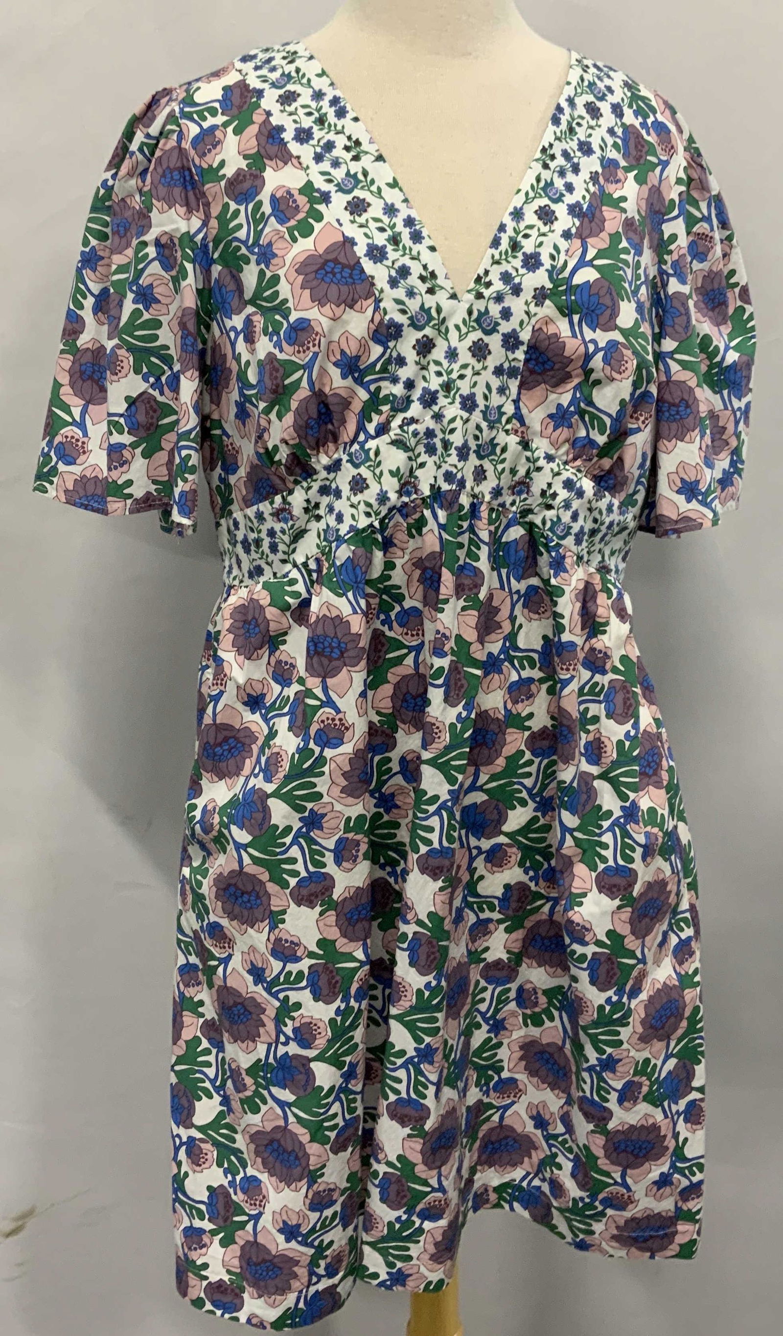 BODEN White Multi Floral Print Dress Turkey (1 of 7)