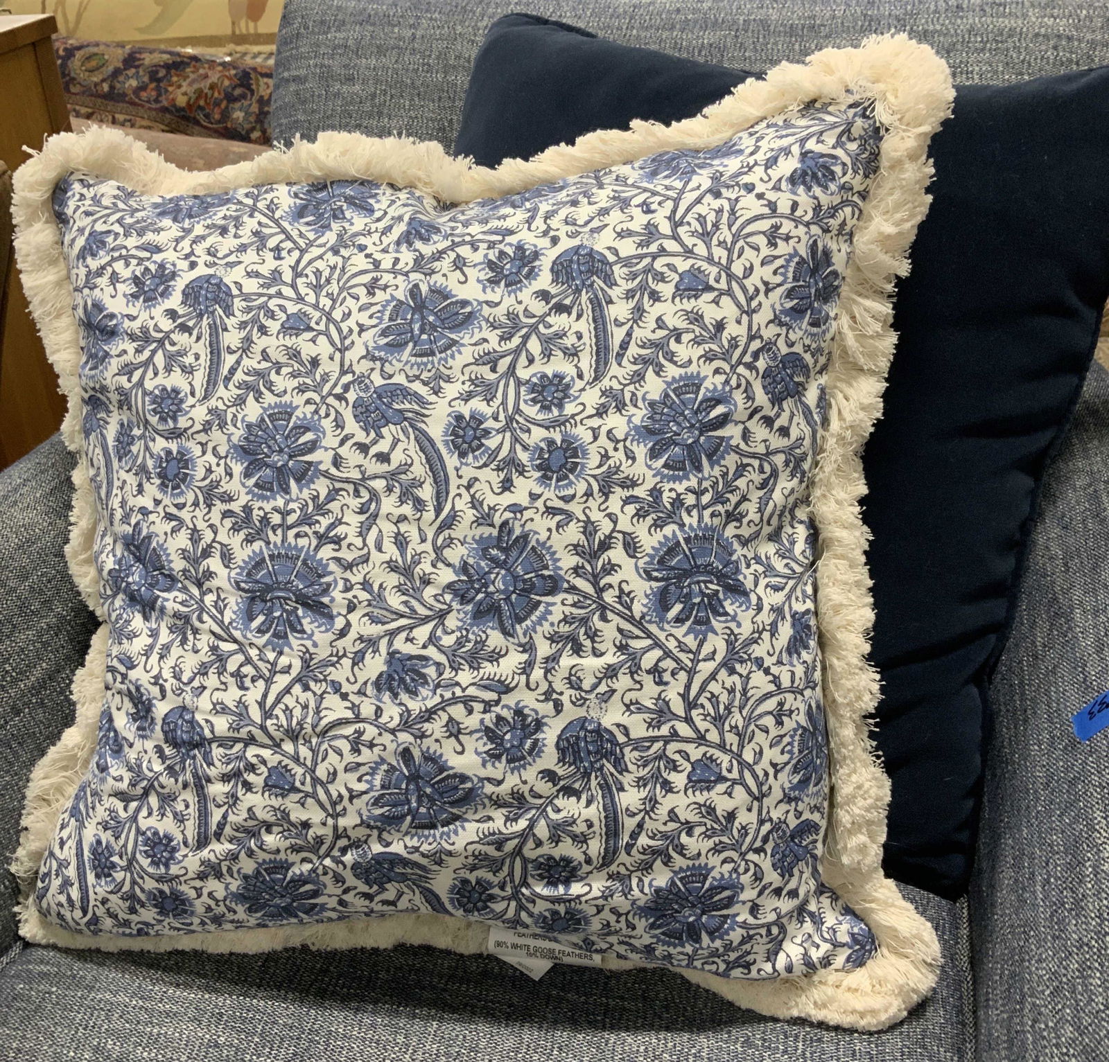 Lot 2 Sofa Pillows including Goose Feather Pillow (1 of 7)