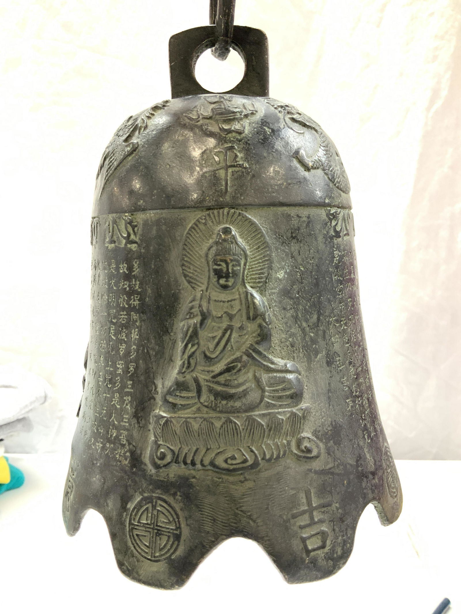 Asian Dragon & BUDDHA Bronze Metal Call Bell (1 of 6)