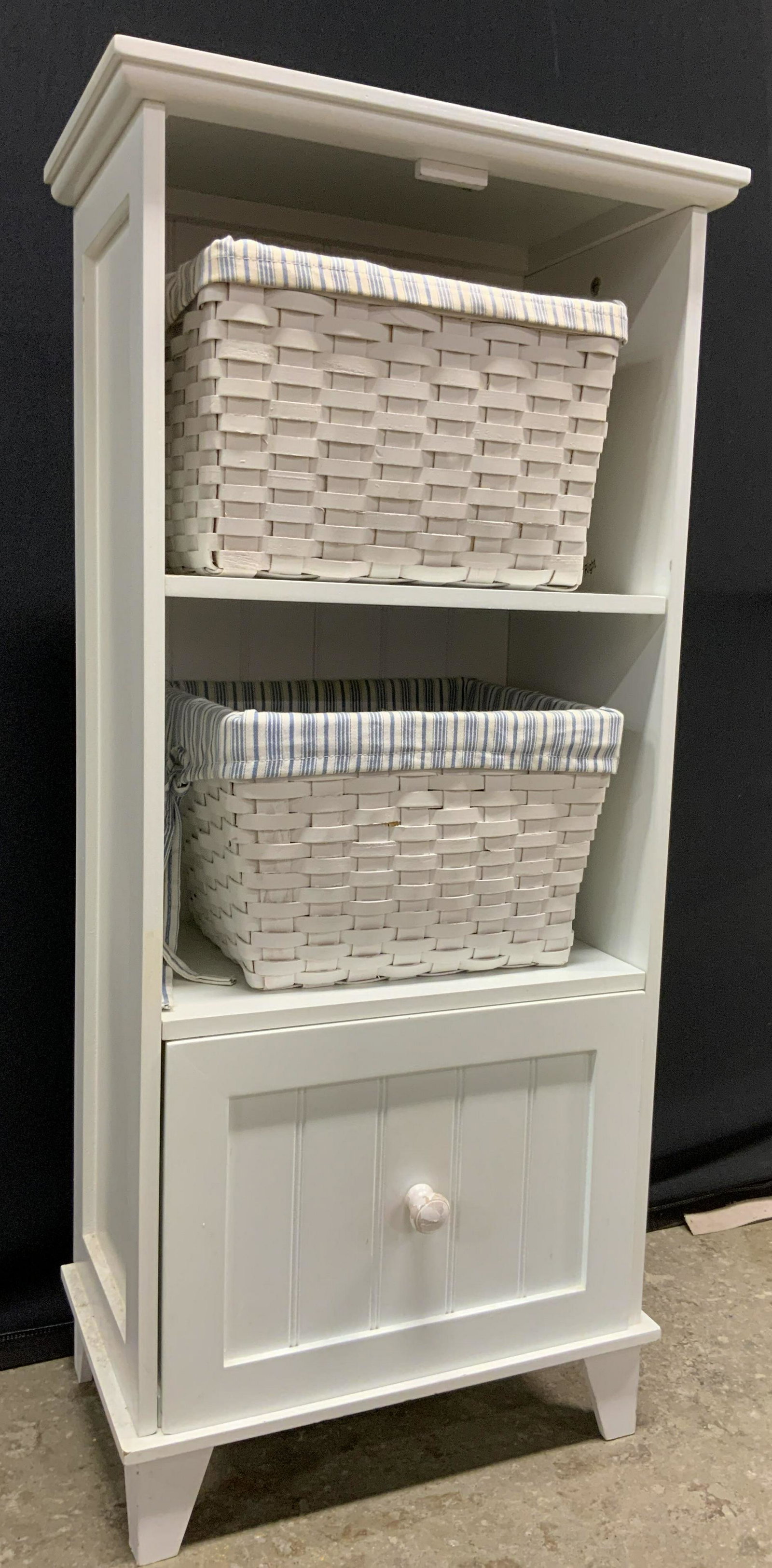Wooden Bathroom Shelf Cubby Storage White (1 of 7)