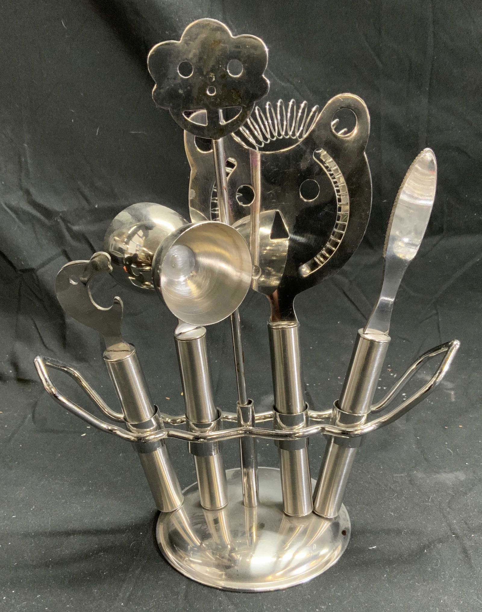 GODINGER SILVER ART Co Set7 Brushed Metal Barware (1 of 7)