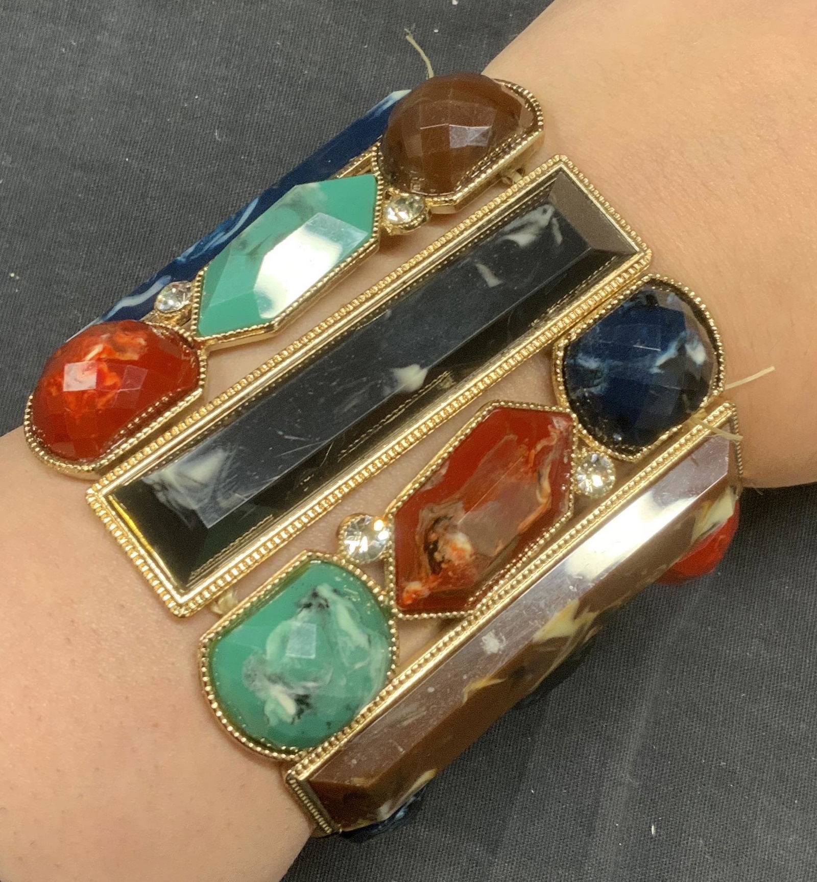 Chunky Costume Gem Bracelet, Jewelry (1 of 8)