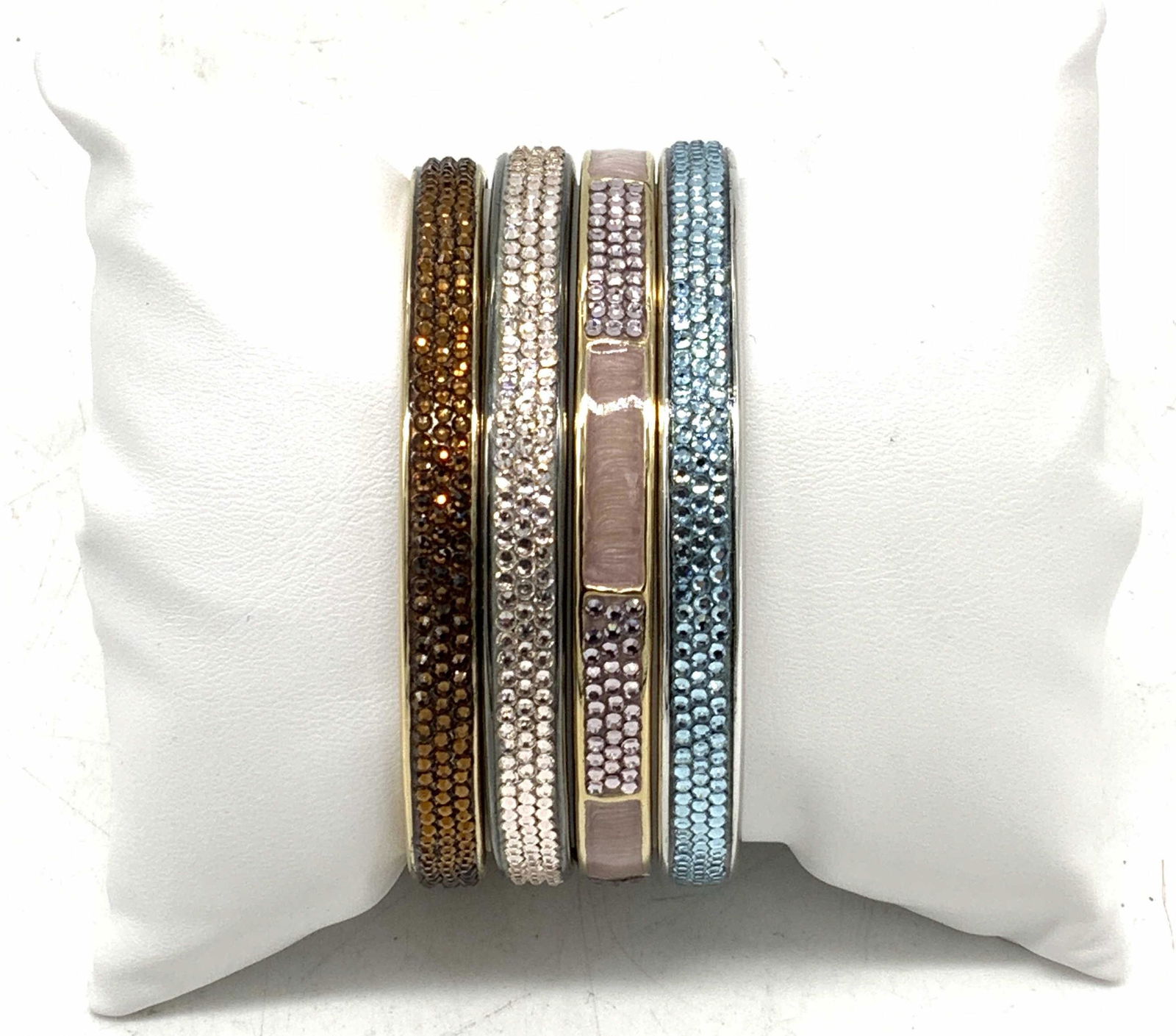 JUDITH LEIBER set Slim Pave Bangle Bracelets (1 of 7)
