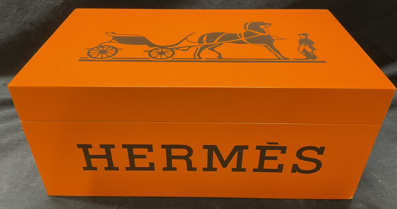HERMES Lettering & Logo Orange Keepsake Box (1 of 7)