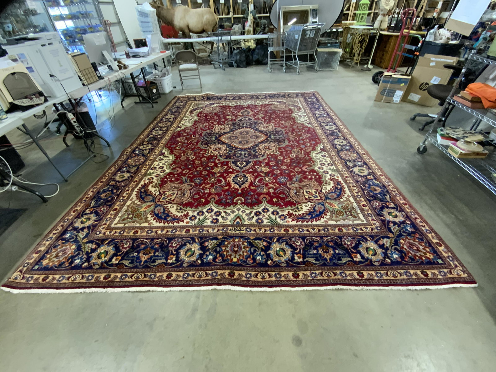Room Sized Floral Pattern Oriental Rug (1 of 10)